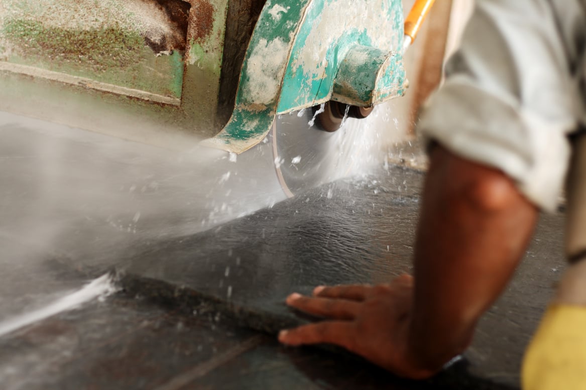 Cutting Granite Top